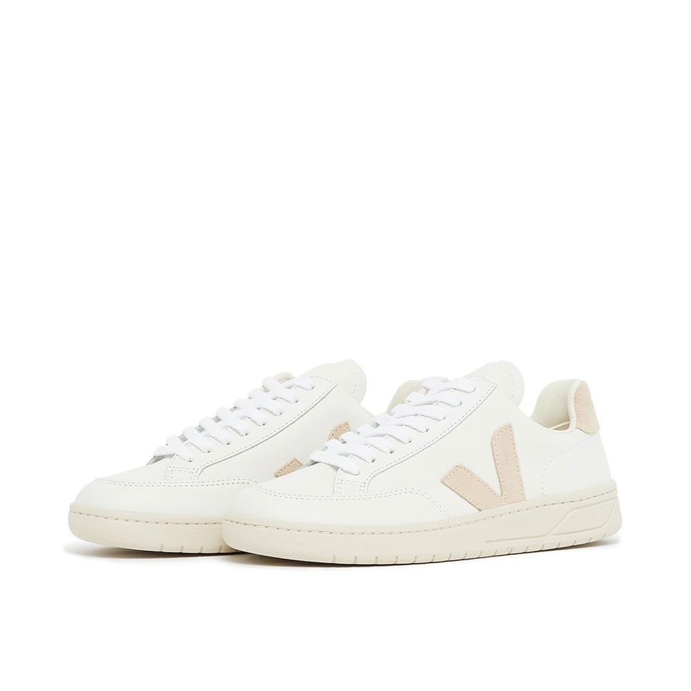 VEJA V-12 Sneaker White/Beige Leather Women’s Size 9